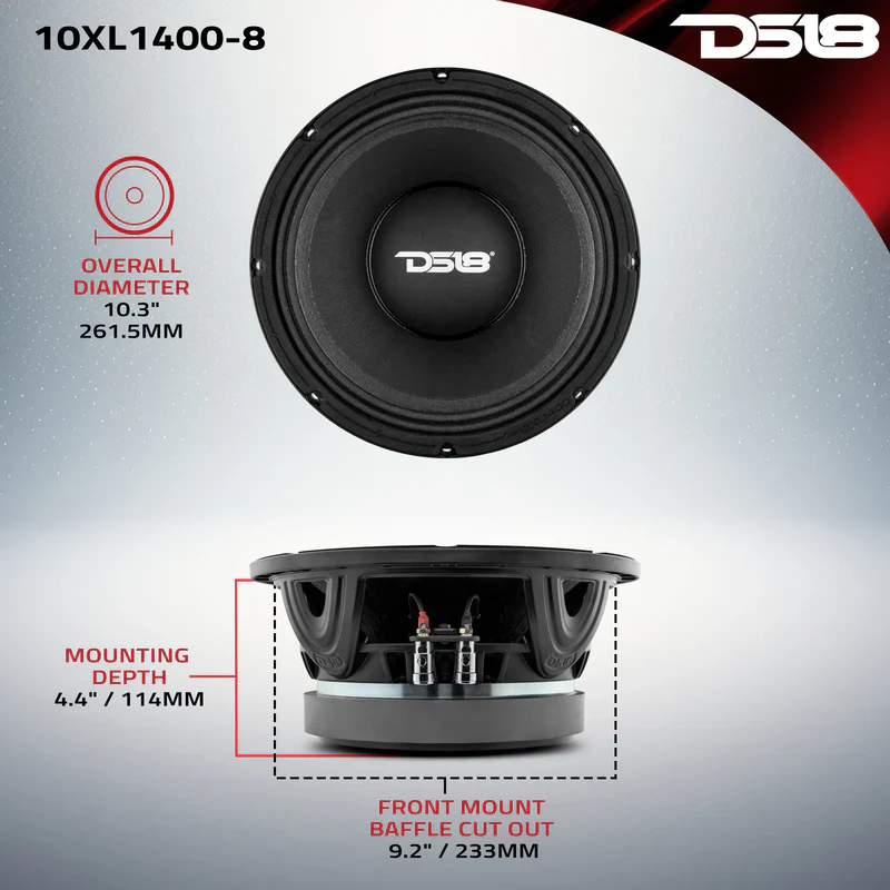10XL1400-8 XL 10" Mid-Range Loudspeaker 700 Watts Rms 8-Ohm - Image 7