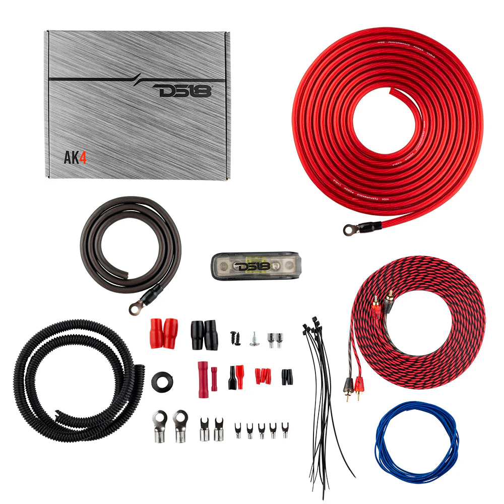 AK4 Complete 4 Gauge CCA Amplifier Installation Wiring Kit - Image 2