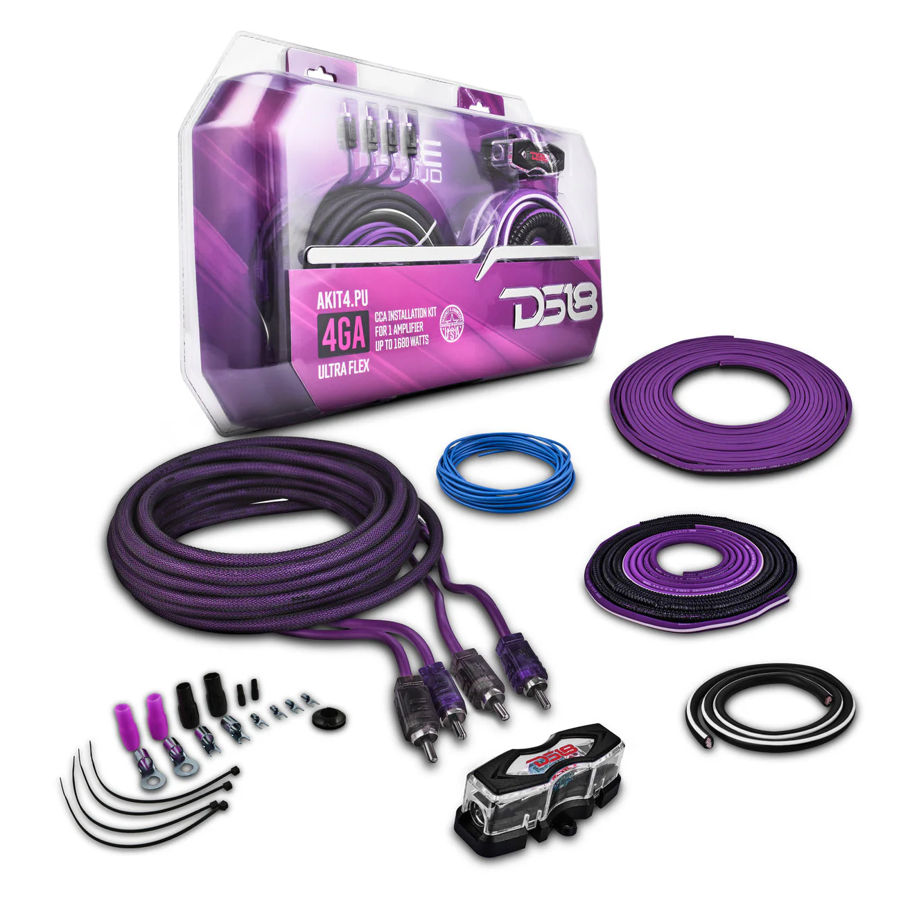AKIT4.PU 4-GA Amplifier Installation Kit -Purple - Image 3