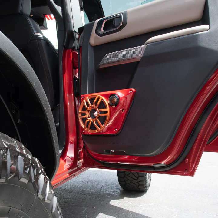 BRO-BD-LR Ford Bronco 6th Gen 4 Door Back Doors 6.5" Speakers and 2.3" Tweeter Panels