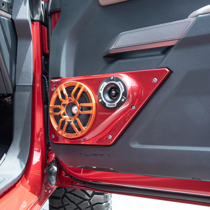BRO-FD-LR Ford Bronco 6th Gen Front Doors 6.5" Speaker and 3.8" Tweeter Panels - Image 4