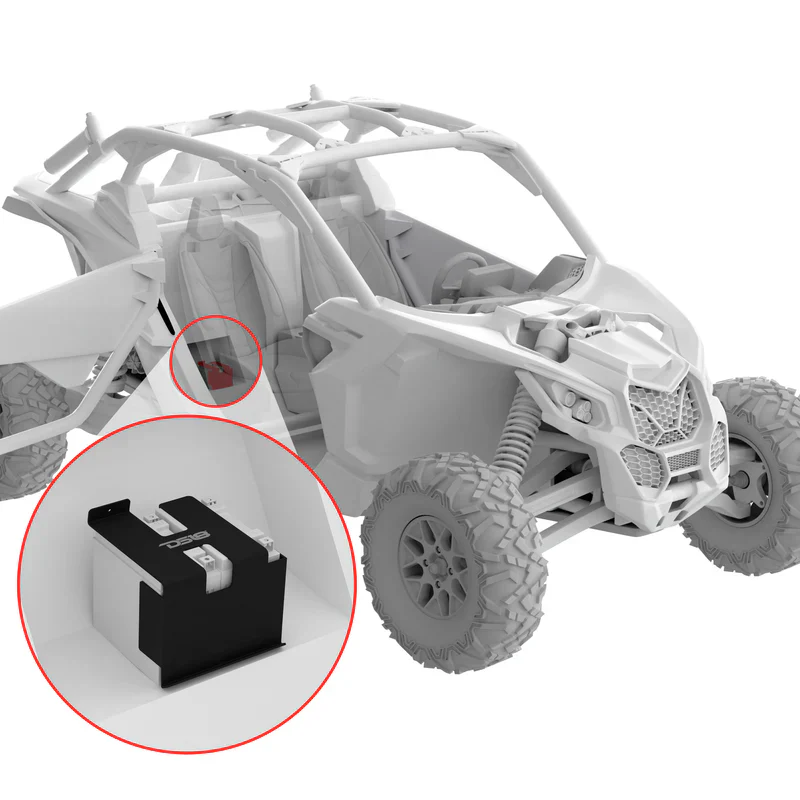 CA-X3DBATT Can-Am Maverick X3 Second Battery Upgrade Kit - More Battery Reserve Power For Longer Lasting Audio - Image 2