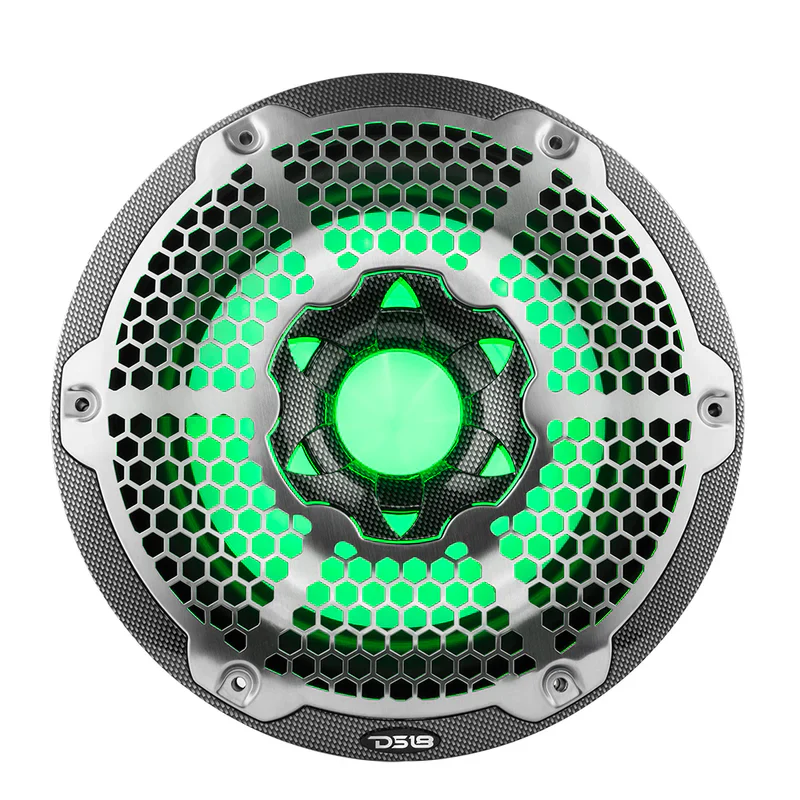 CF-10SUB NXL 10" Marine Subwoofer With LED RGB Lights 300 Watts Rms SVC 4-Ohm -Black Carbon Fiber - Image 5