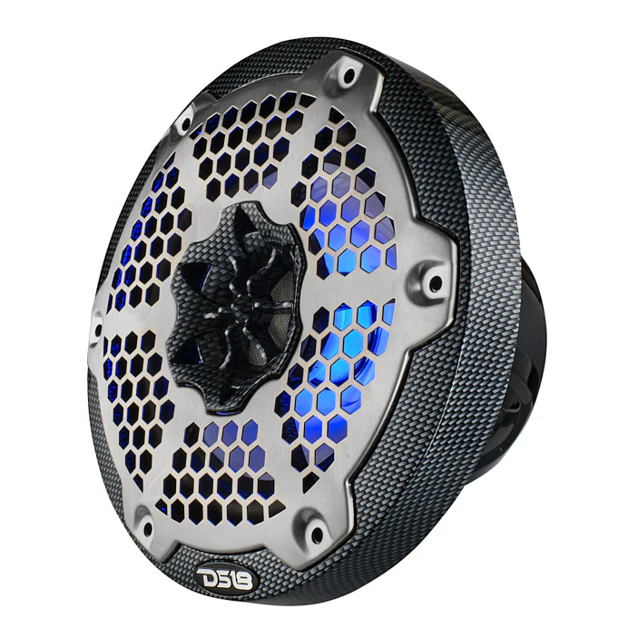 CF-65M NXL 6.5" 2-Way Coaxial Marine Speaker With LED RGB Lights 100 Watts Rms 4-Ohm - Black Carbon Fiber - Image 7