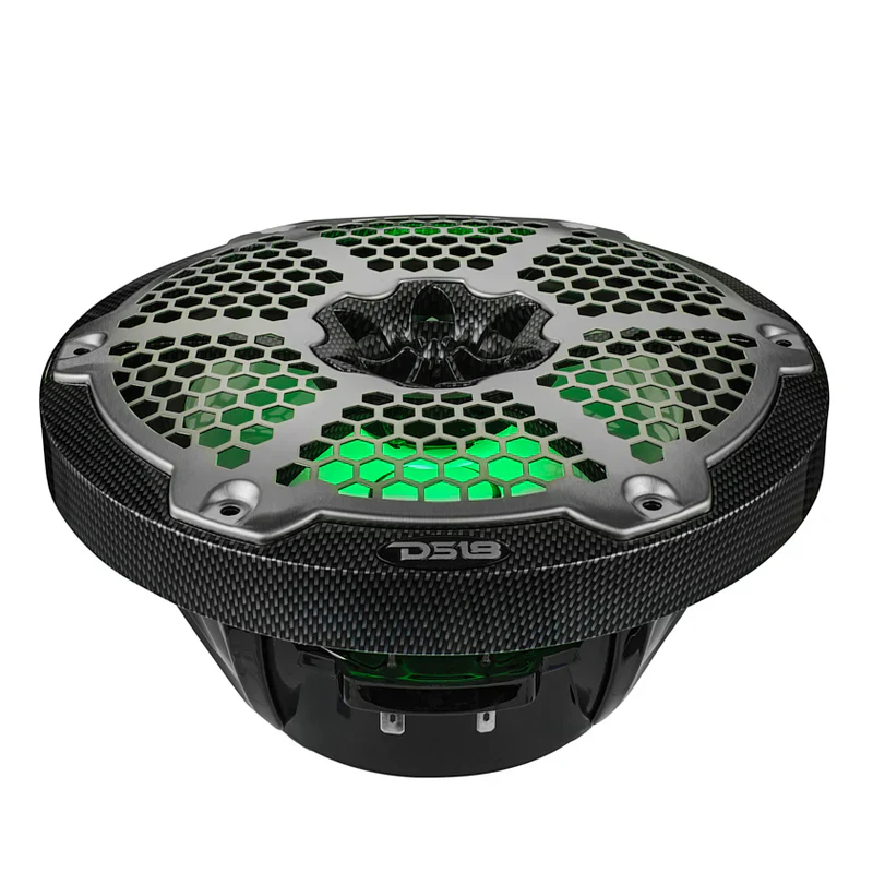 CF-8M NXL 8" 2-Way Coaxial Marine Speaker With LED RGB Lights 125 Watts Rms 4-Ohm - Black Carbon Fiber - Image 5