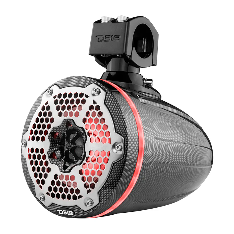 CF-X6TP NXL 6.5" Marine and Powersports Towers LED RGB Lights 100 Watts Rms - Black Carbon Fiber - Image 9