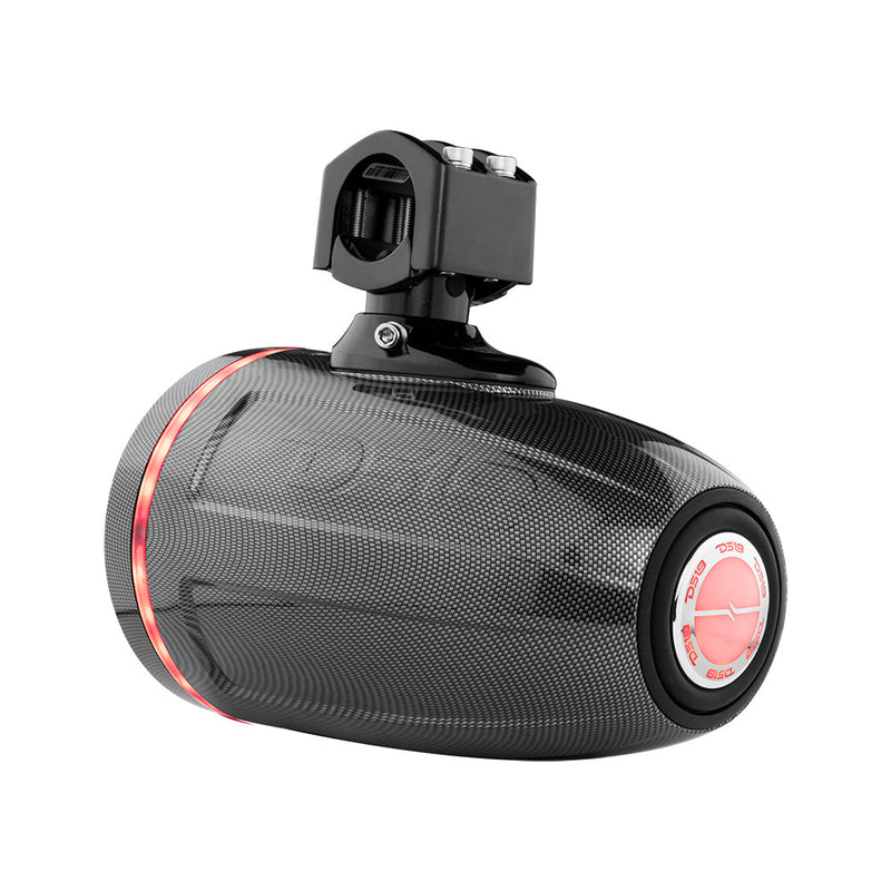 CF-X6TPNEO NXL 6.5" Neodymium Marine and Powersports Towers with Built-in Passive Radiator, 1" Driver and LED RGB Lights 150 Watts Rms -Black Carbon Fiber - Image 2