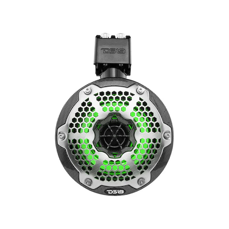 CF-X6TPNEO NXL 6.5" Neodymium Marine and Powersports Towers with Built-in Passive Radiator, 1" Driver and LED RGB Lights 150 Watts Rms -Black Carbon Fiber - Image 5