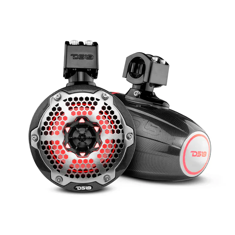 CF-X8TP NXL 8" Marine and Powersports Towers LED RGB Lights 125 Watts Rms - Black Carbon Fiber - Image 10