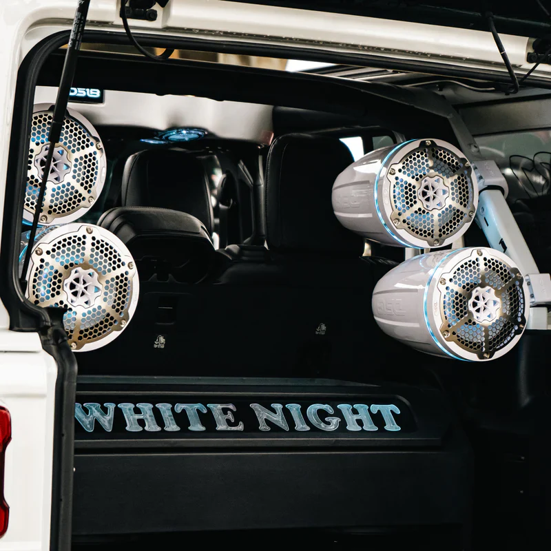 CF-X8TP NXL 8" Marine and Powersports Towers LED RGB Lights 125 Watts Rms - Black Carbon Fiber - Image 4