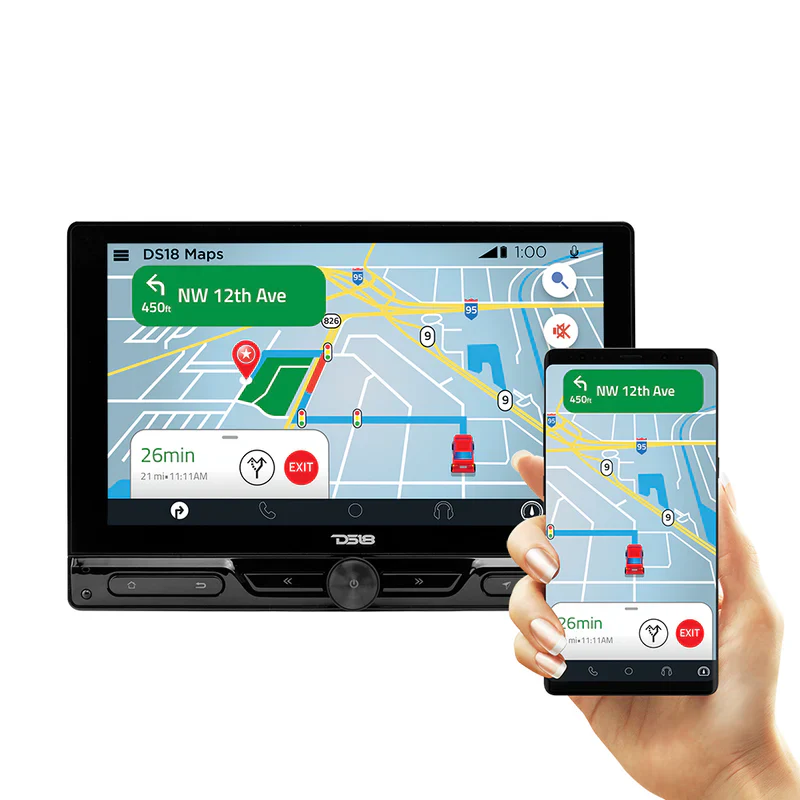 DDX10.5ADX 10.5" Floating Rotating Swivel Modular Touchscreen Mechless Single-DIN Headunit with Bluetooth, Mirror Link, USB, Gps and Android 10 (4x64GB) - Image 6