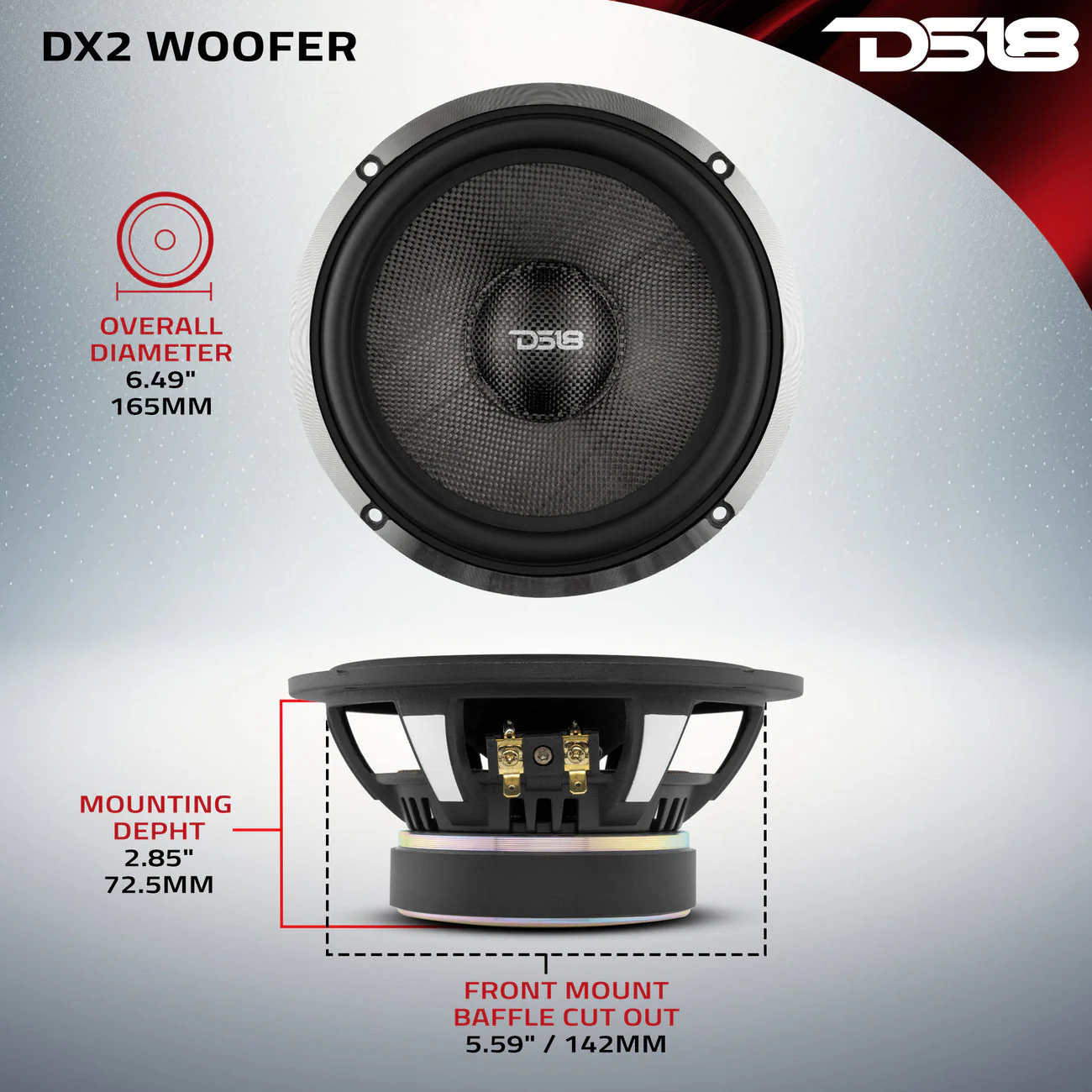 DX2 2-Way Component Speaker System With Kevlar Cone 230 Watts Rms 4-Ohm - Image 7