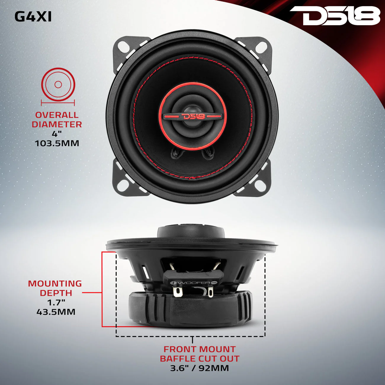 G4Xi 2-Way Coaxial Speakers 40 Watts Rms 4-Ohm - Image 7