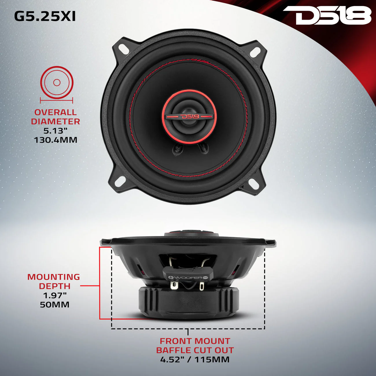 G5.25Xi 2-Way Coaxial Speakers 45 Watts Rms 4-Ohm - Image 7