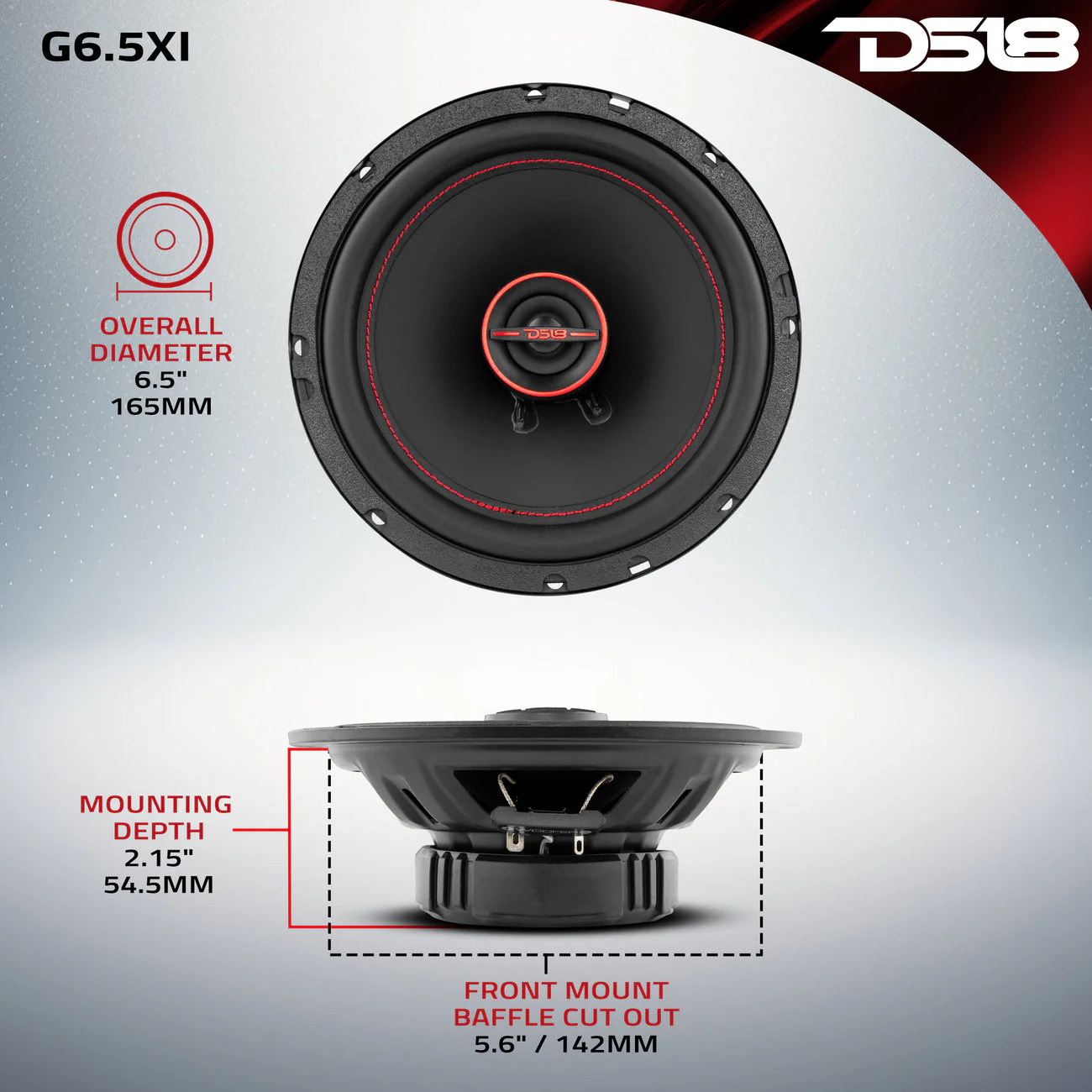 G6.5Xi 3-Way Coaxial Speakers 50 Watts Rms 4-Ohm - Image 7