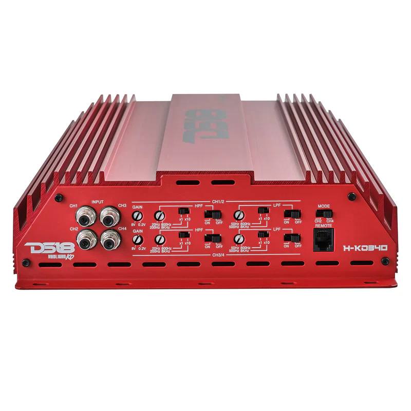H-KO340/RD HOOLIGAN KO Full Range Class D 4-Channel Amplifier 4 x 300 Watts Rms @ 4-Ohm Made In Korea - Image 5