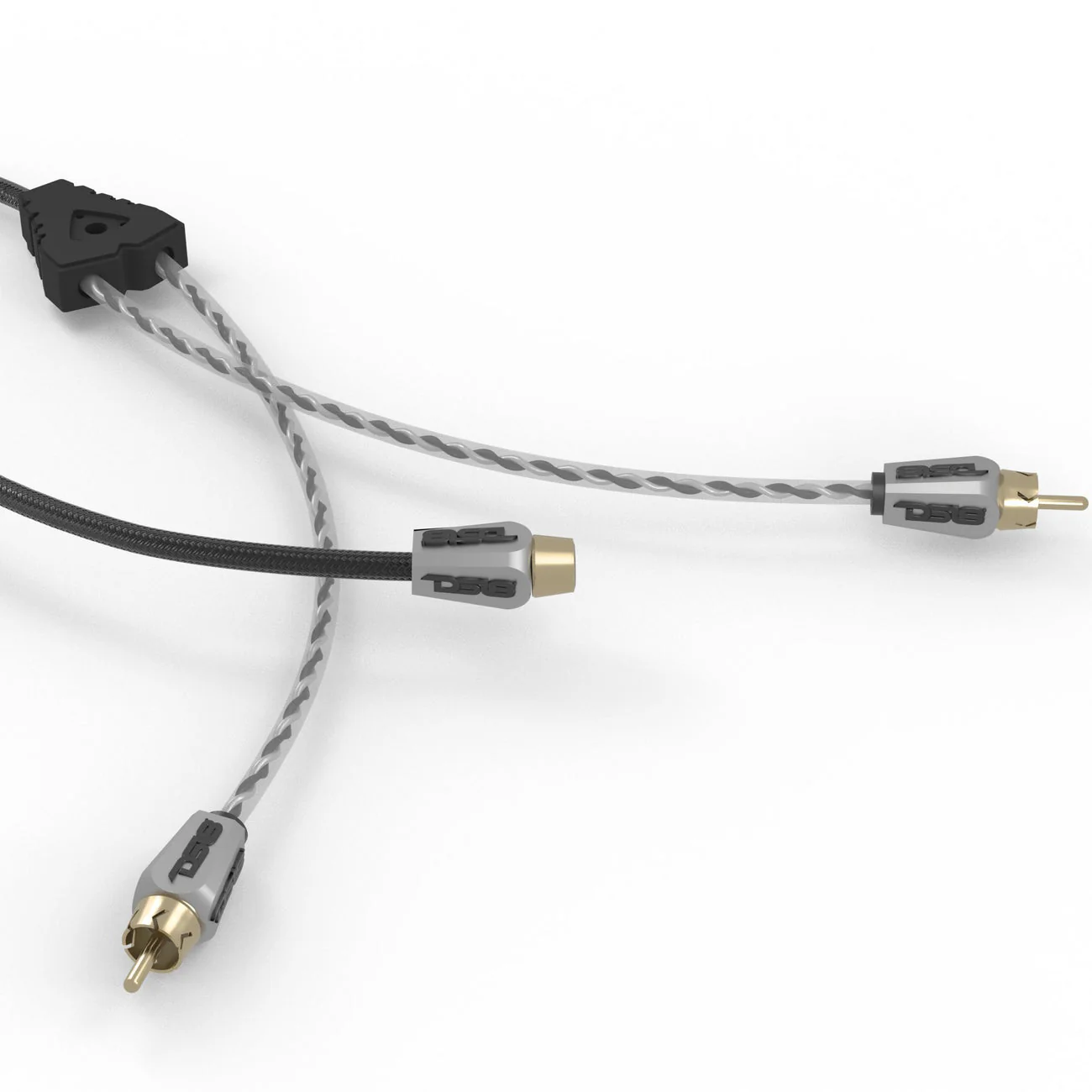 HQRCA-1F2MBK Level 3 100% OFC RCA Y Connector 1 Female to 2 Male - Image 2