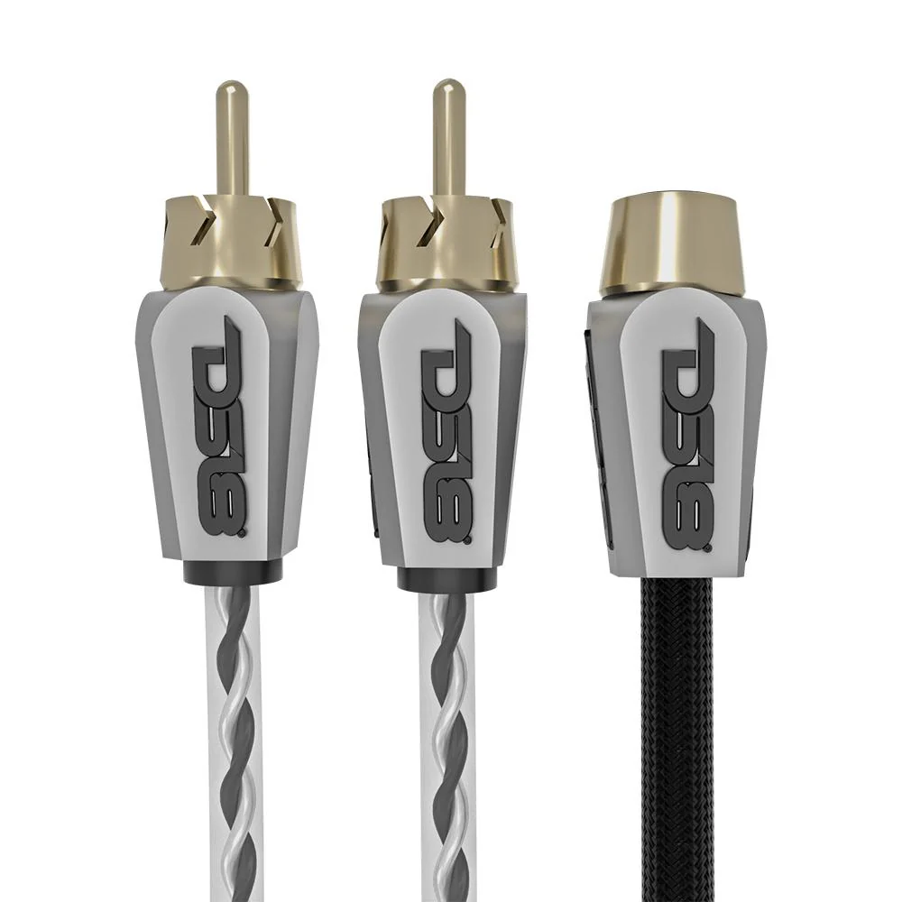 HQRCA-1F2MBK Level 3 100% OFC RCA Y Connector 1 Female to 2 Male - Image 4