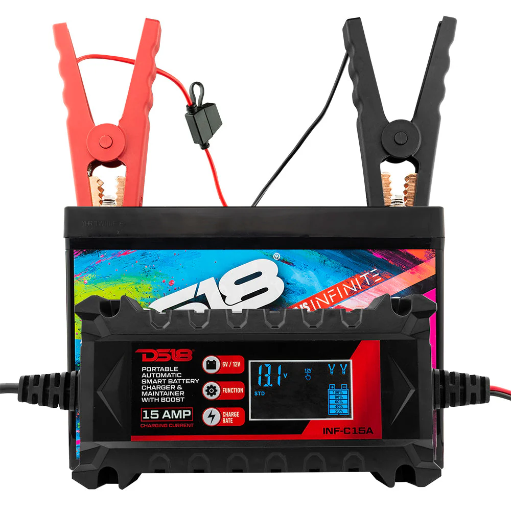 INF-C15A Automatic Smart Lithium and AGM Car Battery Charger &amp; Maintainer - Image 3