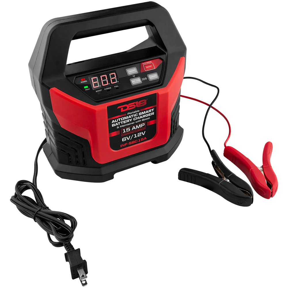 INF-SBC15A 15 AMP Automatic Smart Lithium and AGM Battery Charger, Maintainer and Jump Booster - Image 2