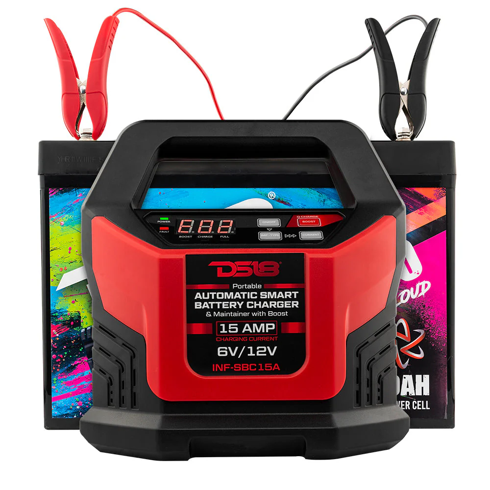 INF-SBC15A 15 AMP Automatic Smart Lithium and AGM Battery Charger, Maintainer and Jump Booster - Image 3