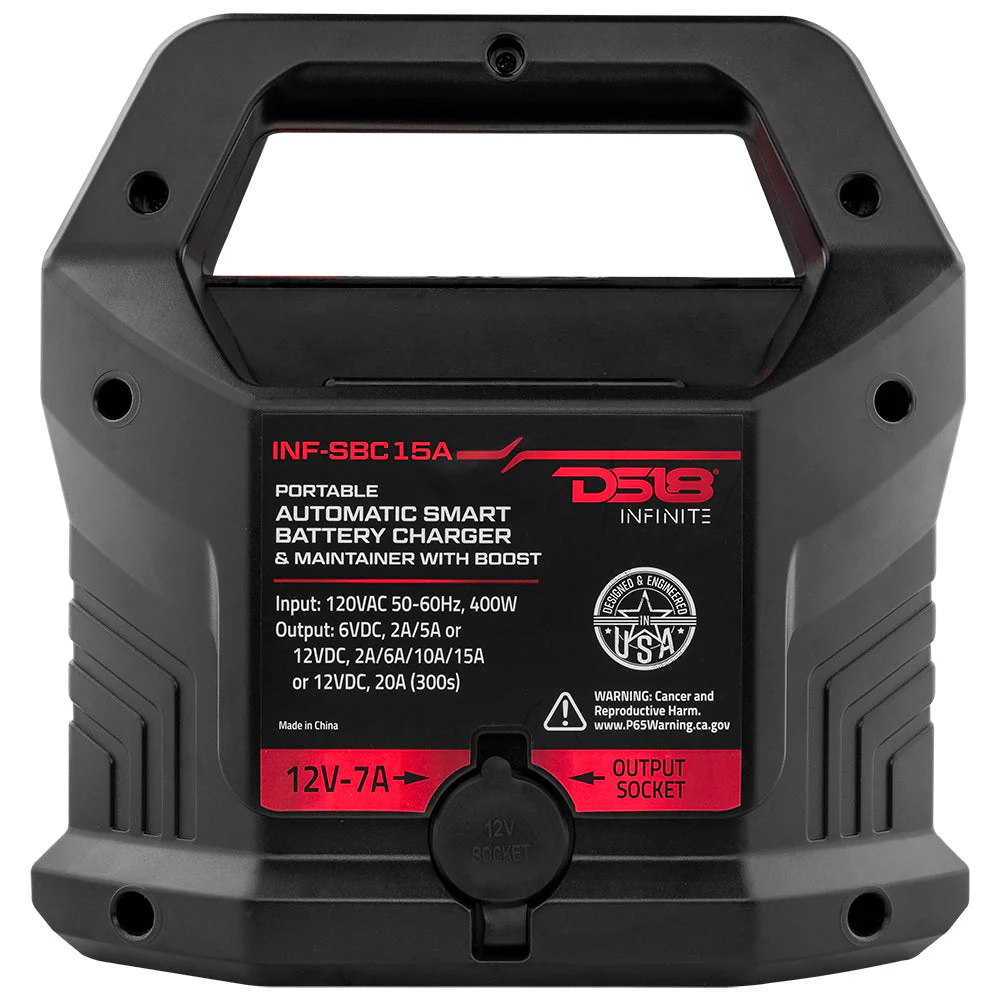 INF-SBC15A 15 AMP Automatic Smart Lithium and AGM Battery Charger, Maintainer and Jump Booster - Image 5