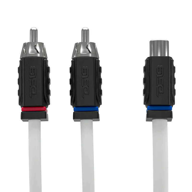 MOFCR-1F2M RCA Marine Grade Tinned 100% Copper OFC Y Connector 1 FEMALE to 2 MALE - WHITE - Image 3