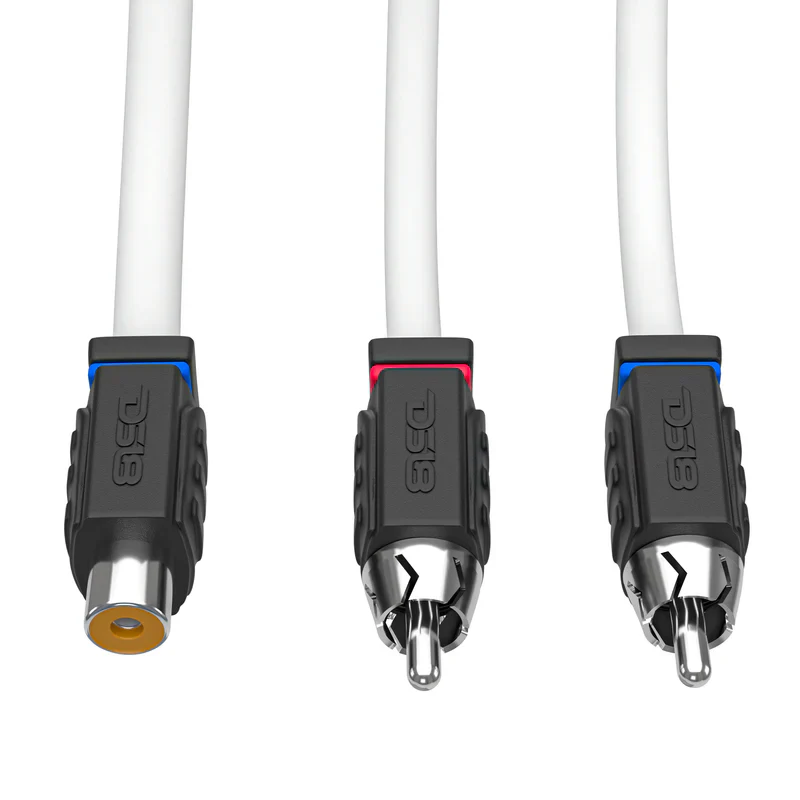 MOFCR-1F2M RCA Marine Grade Tinned 100% Copper OFC Y Connector 1 FEMALE to 2 MALE - WHITE - Image 5