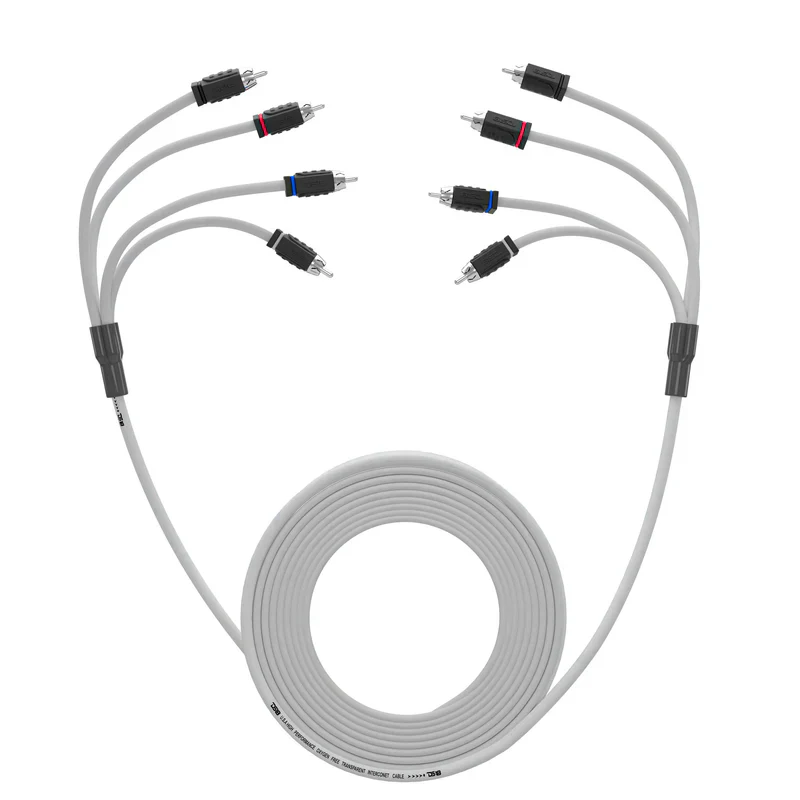 MOFCR-25FT.4CH RCA Marine Grade Tinned 100% Copper OFC 25 Feet / 4 Channel - WHITE - Image 3