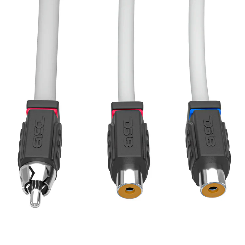 MOFCR-2F1M RCA Marine Grade Tinned 100% Copper OFC Y Connector 2 FEMALE to 1 MALE - WHITE - Image 5
