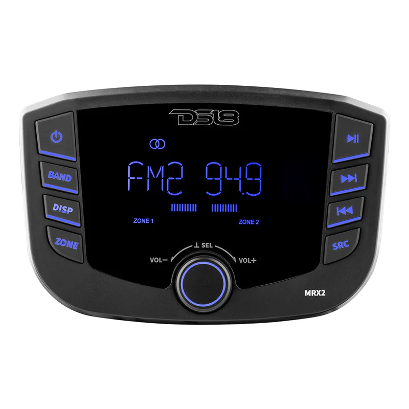 MRX2 Marine and Powersports Headunit 3" LCD screen , 2 Zones, 4 volts Output, BT, RDS 4X50 Watts - Image 3