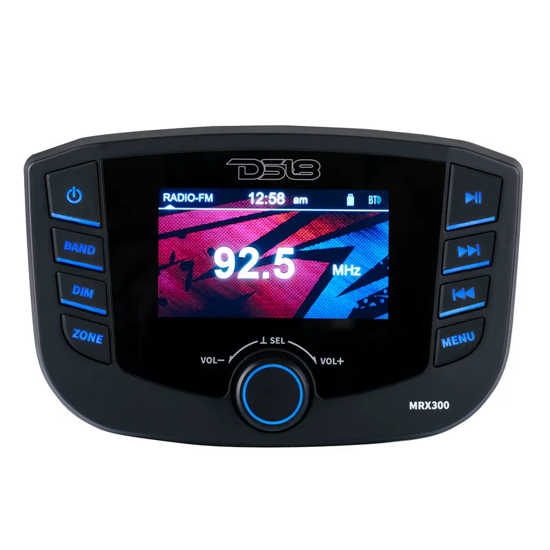MRX300 Marine Headunit TFT screen , 3 Zones, 4 volts Output, Bluetooth, RDS 4X50 Watts - Image 2