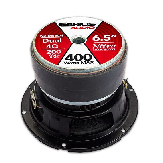 N2-M65D4 NITRO SERIES SUBWOOFER 6.5" 400 WMAX/200 WRMS DOUBLE 4 OHM VOICE COIL ROUND COPPER WIRE - Image 2