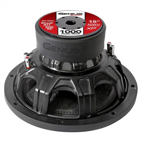 N7-12D4 NITRO SERIES SUBWOOFER 12" 1000 WMAX / 500 WRMS DOUBLE 4 OHM VOICE COIL ROUND COPPER WIRE