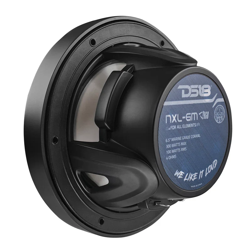NXL-6M/BK NXL 6.5" 2-Way Coaxial Marine Speaker with RGB LED Lights 100 Watts Rms 4-Ohm - Image 2