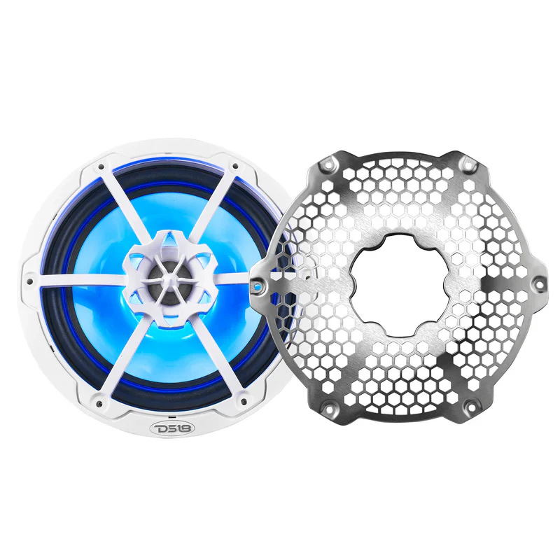 NXL-8M/WH NXL 8" 2-Way Coaxial Marine Speaker With LED RGB Lights 125 Watts Rms 4-Ohm -White - Image 5