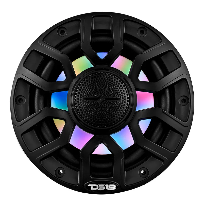 NXL-IQ6/BK NXL 6.5" 2-Way Coaxial Marine Speaker With Digital Led Lights And Bullet Tweeter 150 Watts 4-Ohm - Image 2