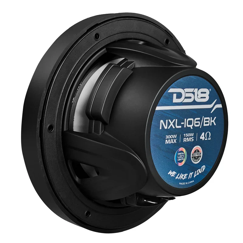 NXL-IQ6/BK NXL 6.5" 2-Way Coaxial Marine Speaker With Digital Led Lights And Bullet Tweeter 150 Watts 4-Ohm - Image 3