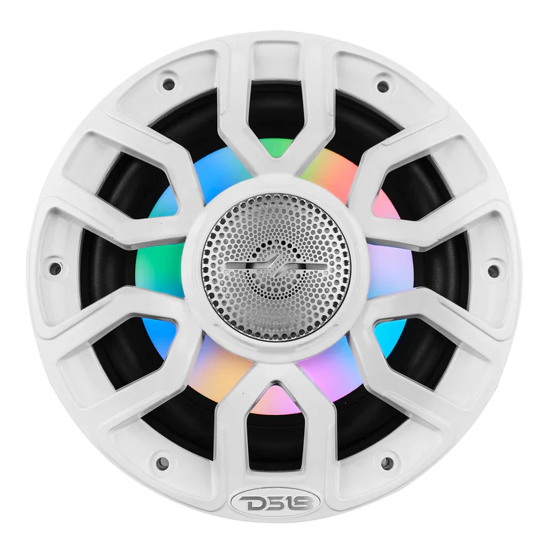 NXL-IQ6/WH NXL 6.5" 2-Way Coaxial Marine Speaker With Digital Led Lights And Bullet Tweeter 150 Watts 4-Ohm - Image 2