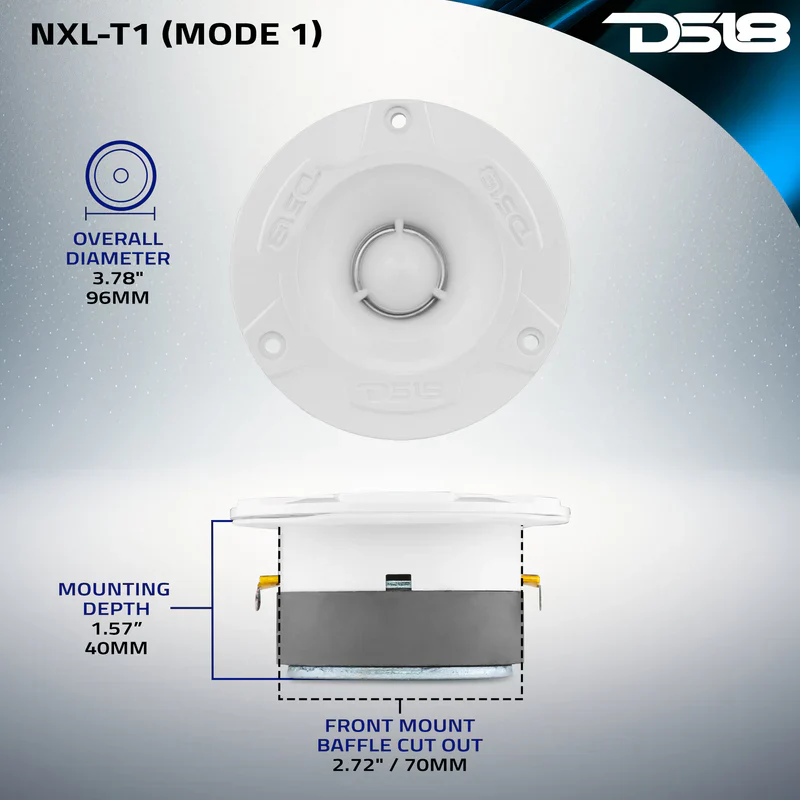NXL-T1 NXL 3.8” Marine Water-Resistant Super Bullet Tweeter with 1” Aluminum Voice Coil | 120W RMS 4-Ohm - Image 6