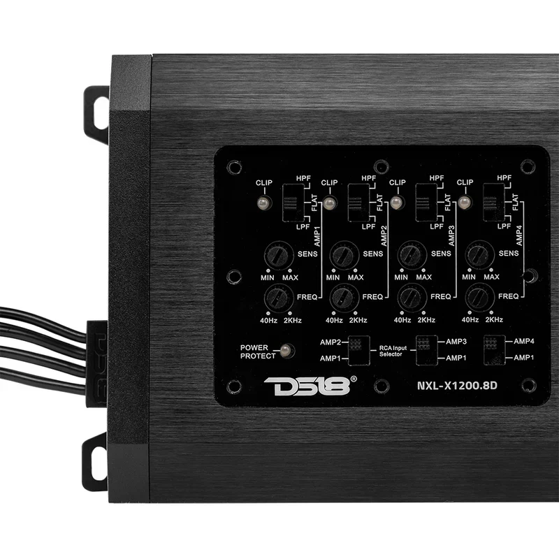 NXL-X1200.8D NXL 8-Channel Full-Range Class D IP67 Marine and Powersports Amplifier 8 x 150 Watts RMS @ 4-Ohm - Image 2