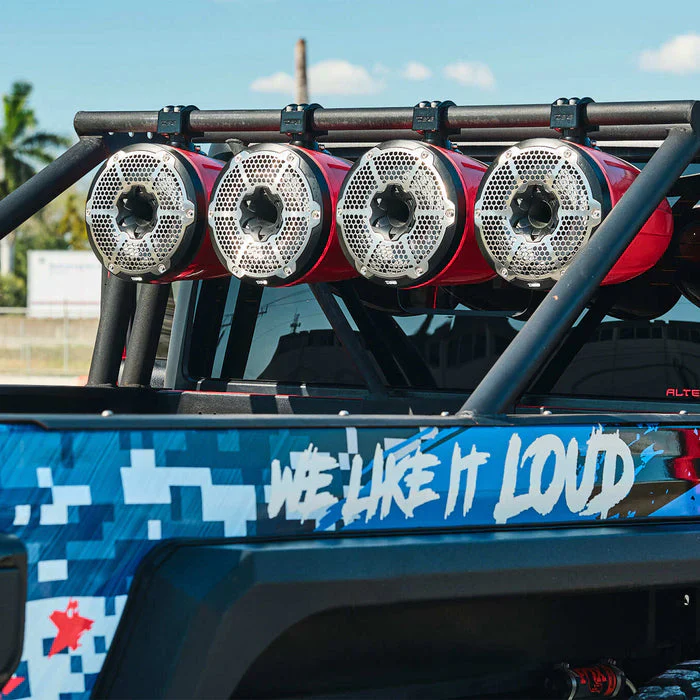 NXL-X6TPNEO/WH NXL 6.5" Neodymium Marine and Powersports Towers with Built-in Passive Radiator, 1" Driver and LED RGB Lights 150 Watts Rms -White - Image 4