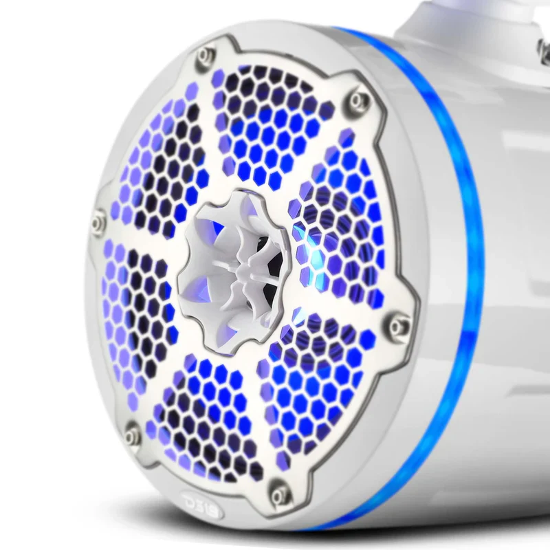 NXL-X8TPNEO/WH NXL 8" Neodymium Marine and Powersports Towers with Built-in Passive Radiator, 1" Driver and LED RGB Lights 180 Watts Rms -White - Image 3