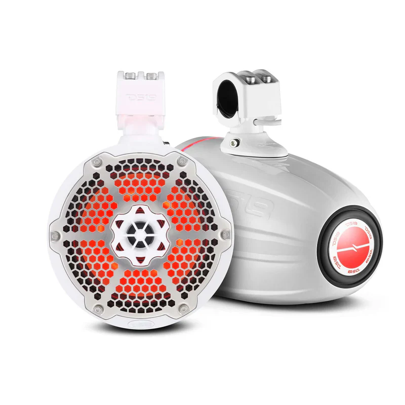 NXL-X8TPNEO/WH NXL 8" Neodymium Marine and Powersports Towers with Built-in Passive Radiator, 1" Driver and LED RGB Lights 180 Watts Rms -White - Image 5