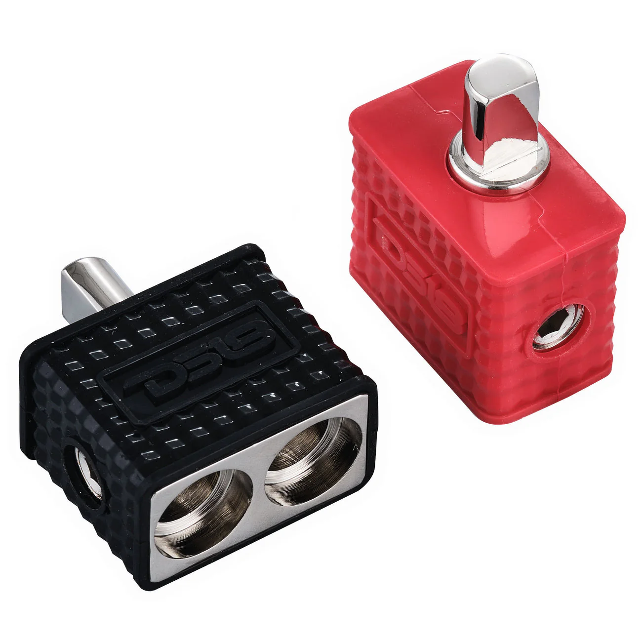 PID0/0 Dual 1/0-GA to 1/0-GA Amp Input Reducers with Offset Stub and Silicone Cover - Image 4