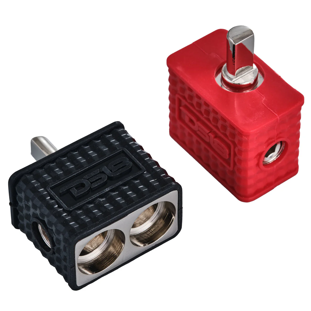 PID0/4 Dual 1/0-GA to 1/4-GA Amp Input Reducers with Offset Stub and Silicone Cover - Image 4