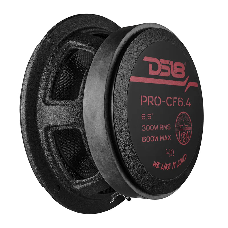PRO-CF6.4 6.5” Motorcycle & Motorsports Loudspeaker With Water Resistant Carbon Fiber Cone | 4-Ohm 300W RMS - Image 3