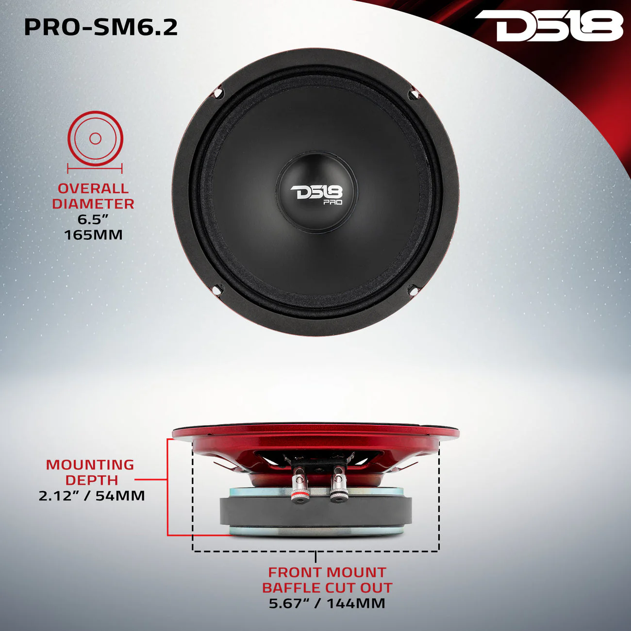 PRO-SM6.2 Mid-Range Loudspeaker 200 Watts Rms 2-Ohm - Image 7