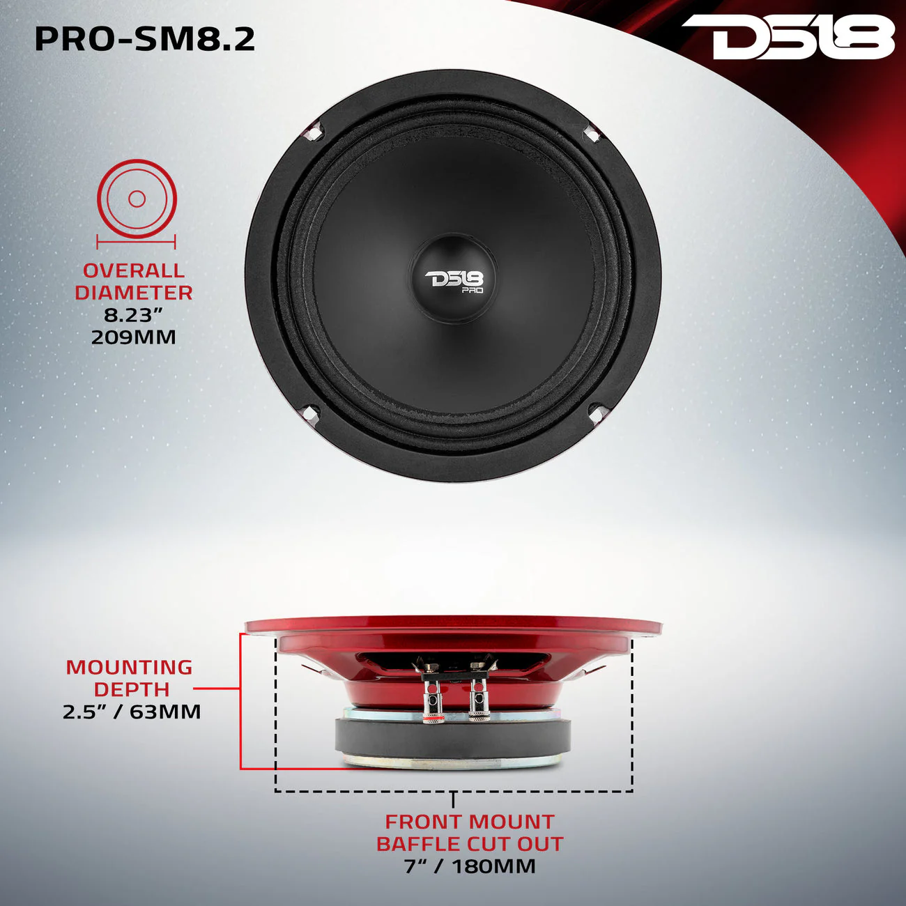 PRO-SM8.2 Shallow Water resistant Mid-Range Loudspeaker - Image 7