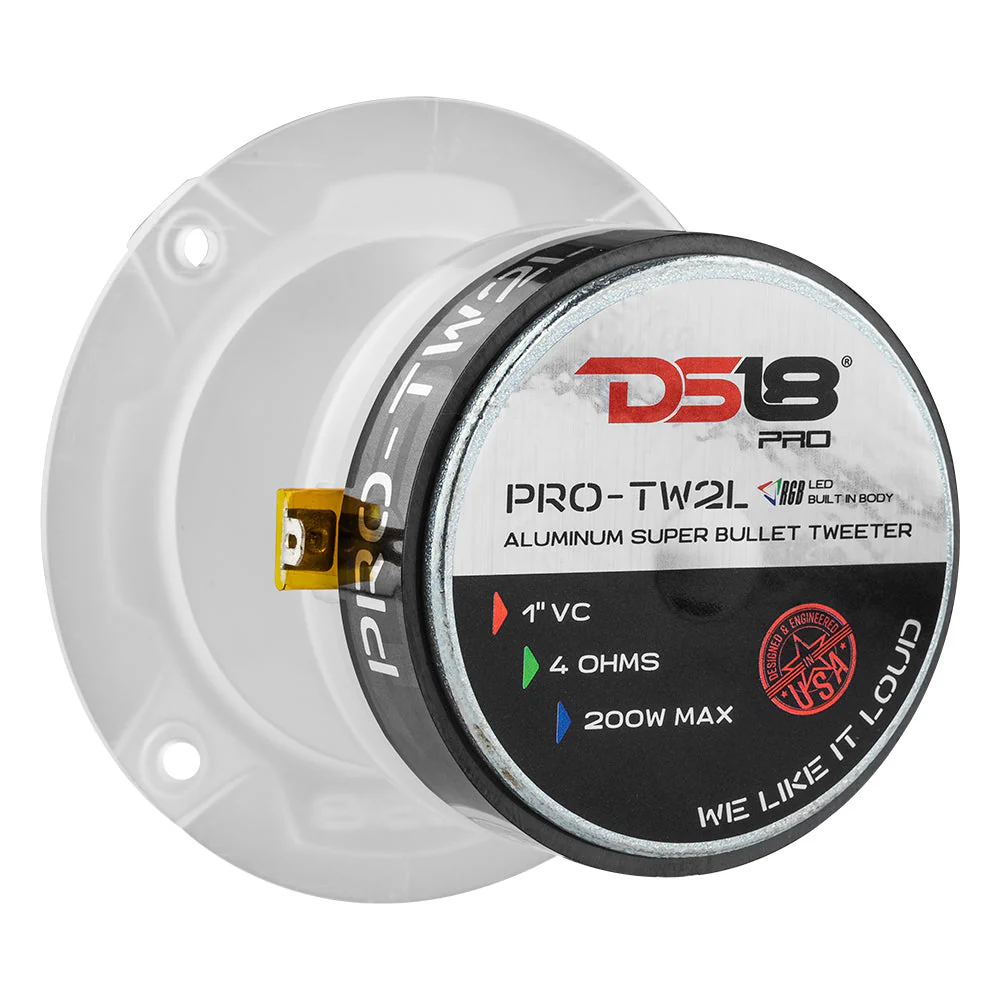 PRO-TW2L Super Bullet Tweeter 120 Watts 1" Aluminum 4-Ohm Vc with RGB LED Lights - Image 6